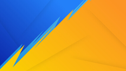 Abstract blue and yellow geometric shapes vector technology background, for design brochure, website, flyer. Geometric shapes wallpaper for poster, certificate, presentation, landing page