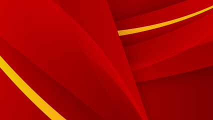 Abstract red orange yellow geometric shapes background. Vector abstract graphic design banner pattern presentation background web template.