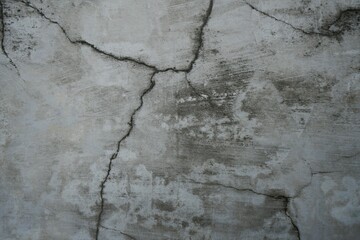 Concrete floor pattern cracked into a large pattern.