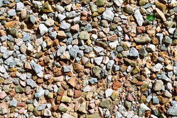 Image of the surface, a large number of small stones gathered together.