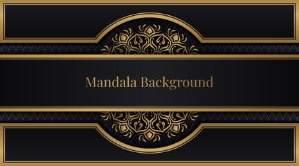 Luxury mandala background, round gold decoration