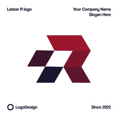 Geometric letter R logo icon design template elements