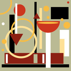 Abstract illustration with geometric shapes