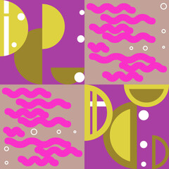 Abstract pattern with geometric shapes and lines