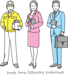 様々な職業の人々　セット