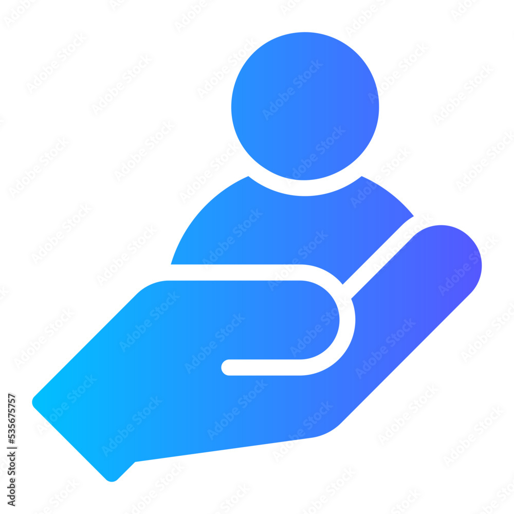 Wall mural human resources gradient icon