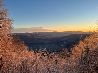 sunset in the mountains