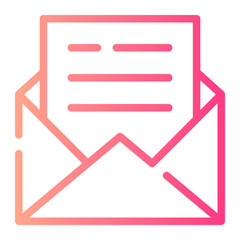 Obraz premium envelope gradient icon
