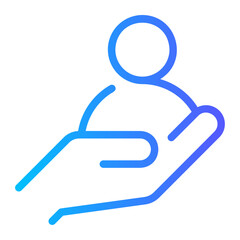 human resources gradient icon