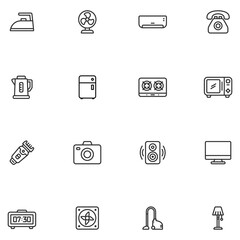 Set of Home Appliance Line Icon