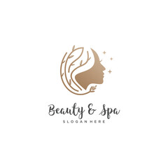Obraz premium Beauty logo design concept for woman, fashion, lifestyle