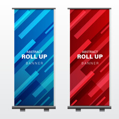 Abstract modern roll up banner template