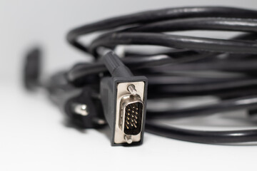VGA cable for computer, close up
