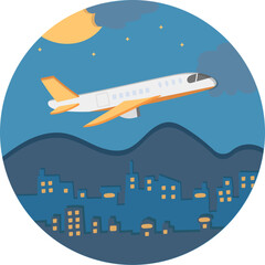 Airplane flat icon,linear,outline,graphic,illustration