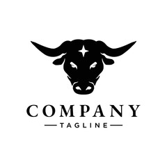 Black ox Bull modern strong Logo Design Inspiration