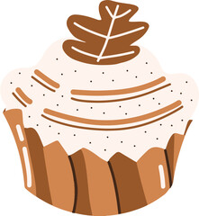 Yummy Choco Cupcake Bakery Illustration 