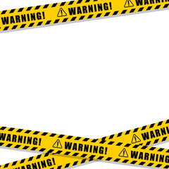 危険を知らせる標識テープのフレーム　warning