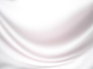 Curtain white wave with soft shadow and blur. fabric wavy elegant.  rippled soft satin pattern. abstract background on isolated.