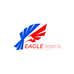 Eagle logo , Eagle logo vector template, Falcon wing logo template