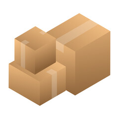 box with isolated templates PNG