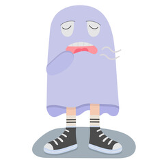 Yawn flat icon,linear,outline,graphic,illustration