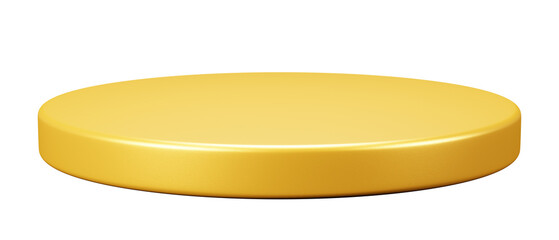 Gold Luxury circle podium platform 3d rendering for product presentation award