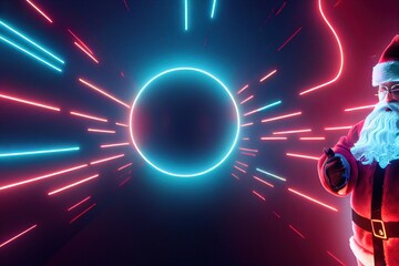 Santa Claus 3D render for Christmas - computer generated image for the 2022 holiday season