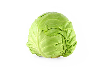 White cabbage isolated on white background