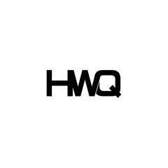 hwq lettering initial monogram logo design
