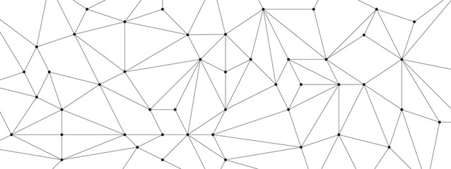 Network lines and dots background template. Data connect global system graphic vector.	