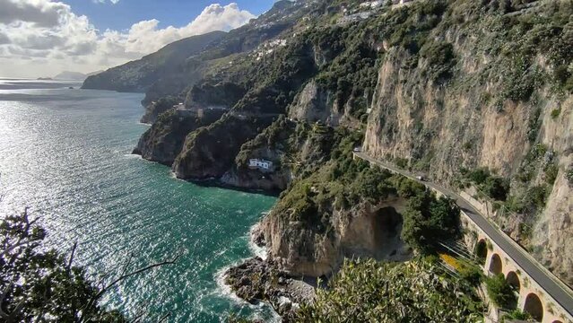 Conca dei Marini - Panoramica della costiera da Via Vreca