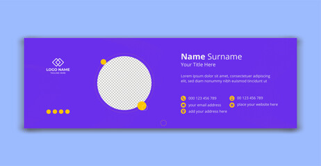 Obraz premium Email signature or personal cover design template