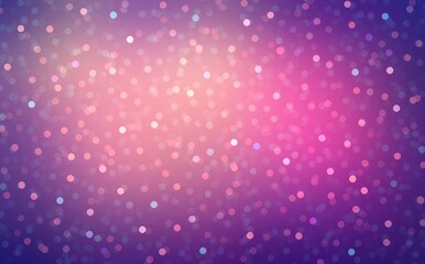 Christmas glittering bokeh toned violet magenta purple background with shadow vignette. Shiny confetti airy backdrop for winter holidays design.