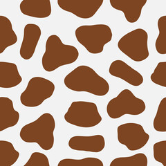 Cow seamless pattern. Cow print. Cow spots for fashion print design, web, cover. Vector and Illustration.