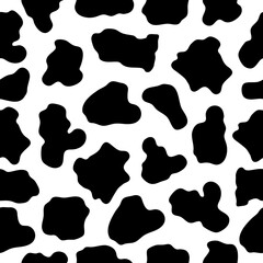 Cow print seamless pattern. Animal seamless print.