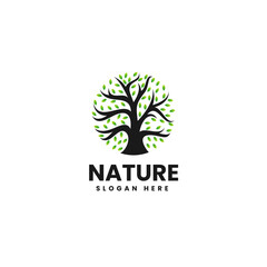 Obraz premium Vector Logo Illustration Nature Simple Mascot Style.