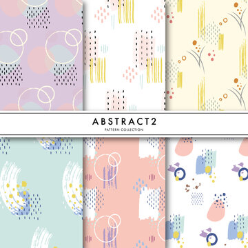 手書きのパターンセット Abstract Hand Drawn Pattern Set