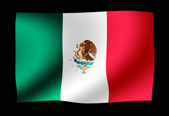 Waving national flag illustration | Mexico