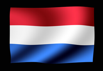 Waving national flag illustration | Netherlands