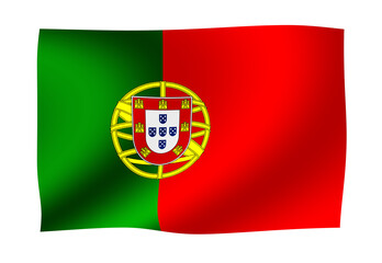 Waving national flag illustration | Portugal
