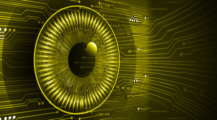 eye cyber circuit future technology concept background