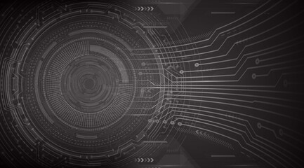 eye cyber circuit future technology concept background