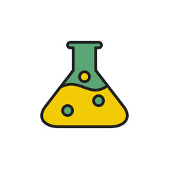 Laboratory Glassware or Test Tube Icon Design Illustration