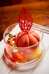 Halloween dessert in the glass