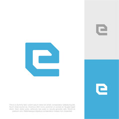 Letter E Logo Template Design Vector Illustration