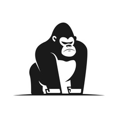 logo icon gorilla vector illustration