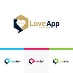 love dating app logo icon vector isolated