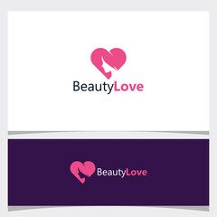 beauty love logo icon vector isolated