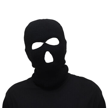 Man with black mask Burglar Thief face png file