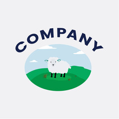 Concept illustration Sheep vector template. Suitable for Creative Industry, laundry, entertainment, education, and any related business.